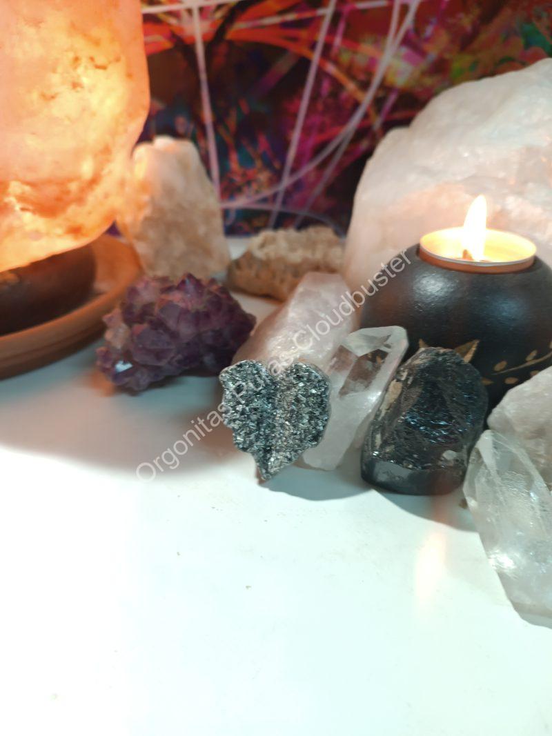Orgonita Pura / Electronite Hoja Corazón decorativa - Imagen 2