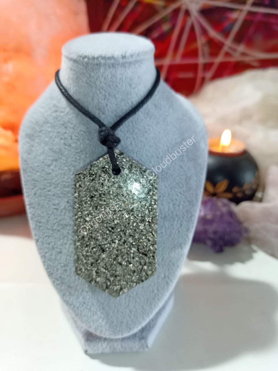 Orgonita Pura / Electronite Colgante Chapa Hexagonal. - Imagen 4