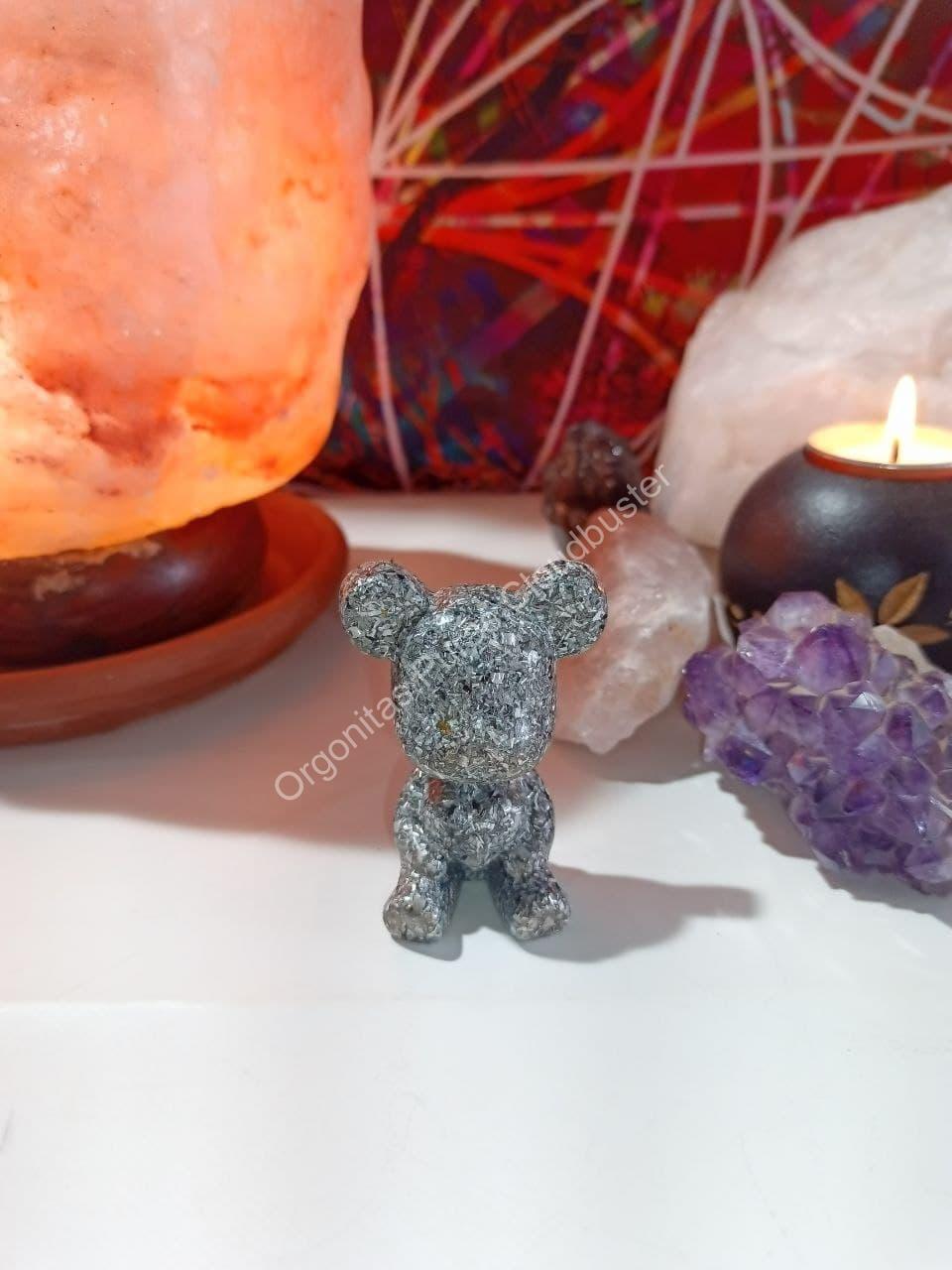 Orgonita Pura / Electronite Osito corazón decorativo. - Imagen 2