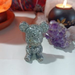 Orgonita Pura / Electronite Osito corazón decorativo.