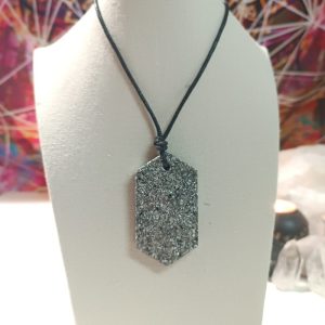 Orgonita Pura / Electronite Colgante Chapa Hexagonal.