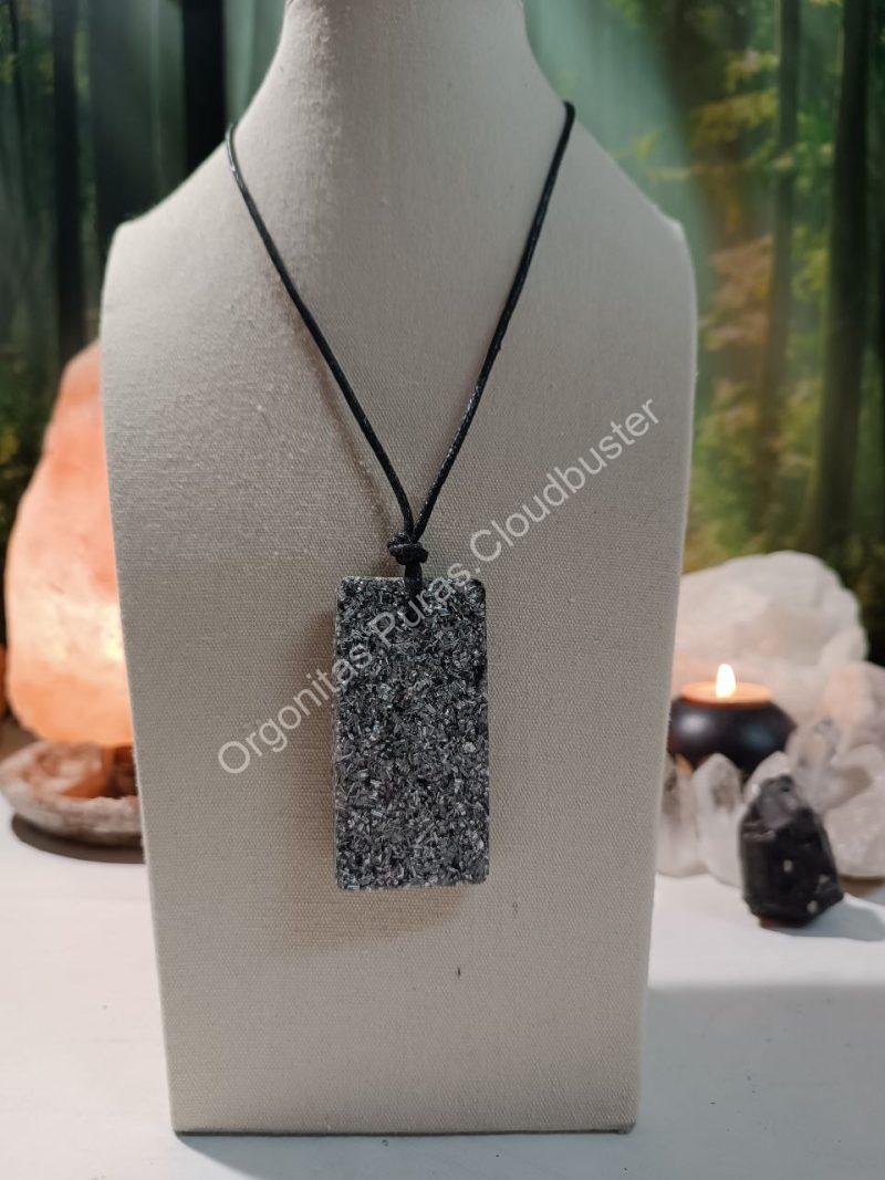 Orgonita Pura / Electronite Colgante Chapa Rectangular.