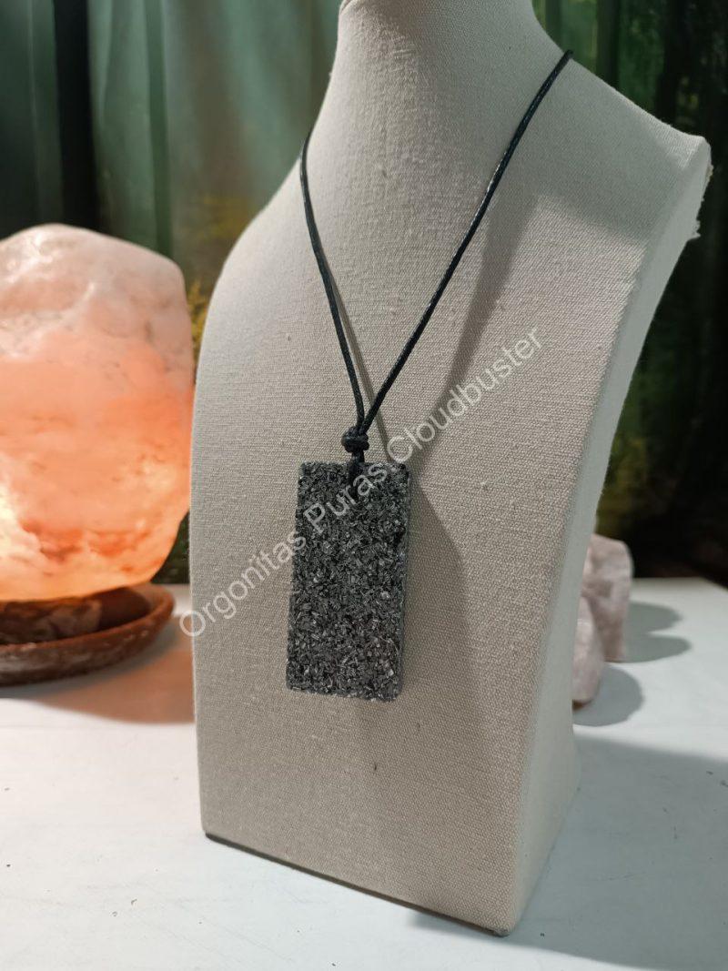 Orgonita Pura / Electronite Colgante Chapa Rectangular. - Imagen 3