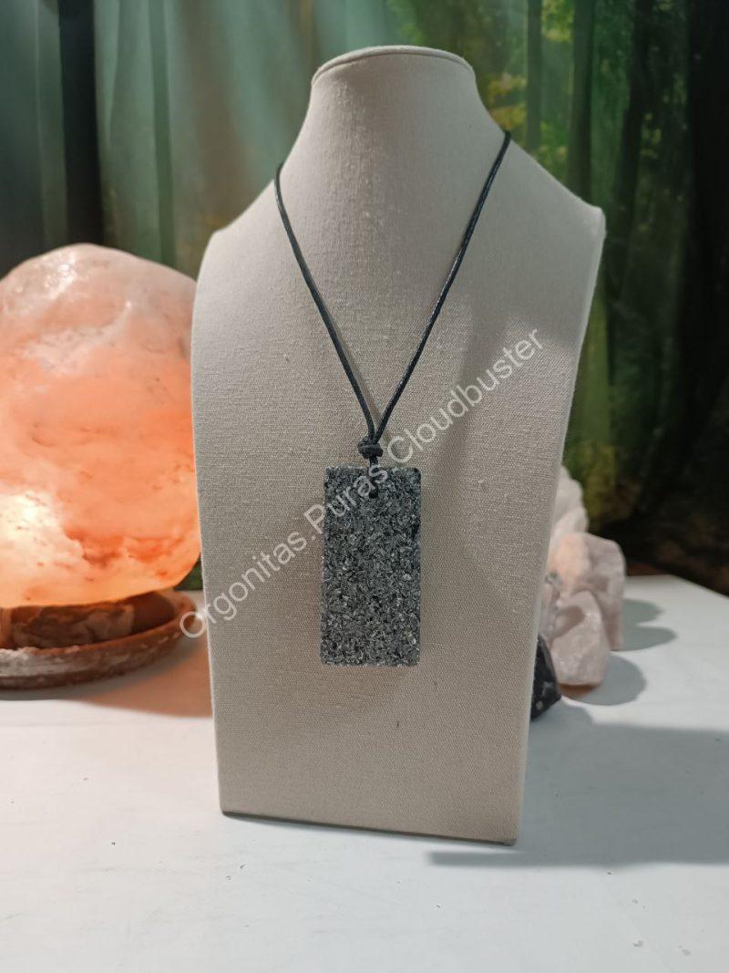 Orgonita Pura / Electronite Colgante Chapa Rectangular. - Imagen 4