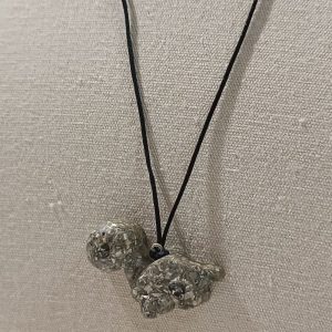 Orgonita Pura / Electronite Colgante Dinosaurio pequeño mod 1.