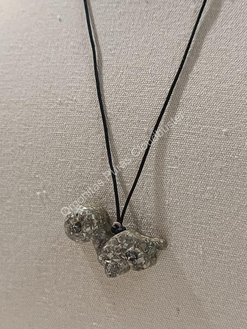Orgonita Pura / Electronite Colgante Dinosaurio pequeño mod 1.