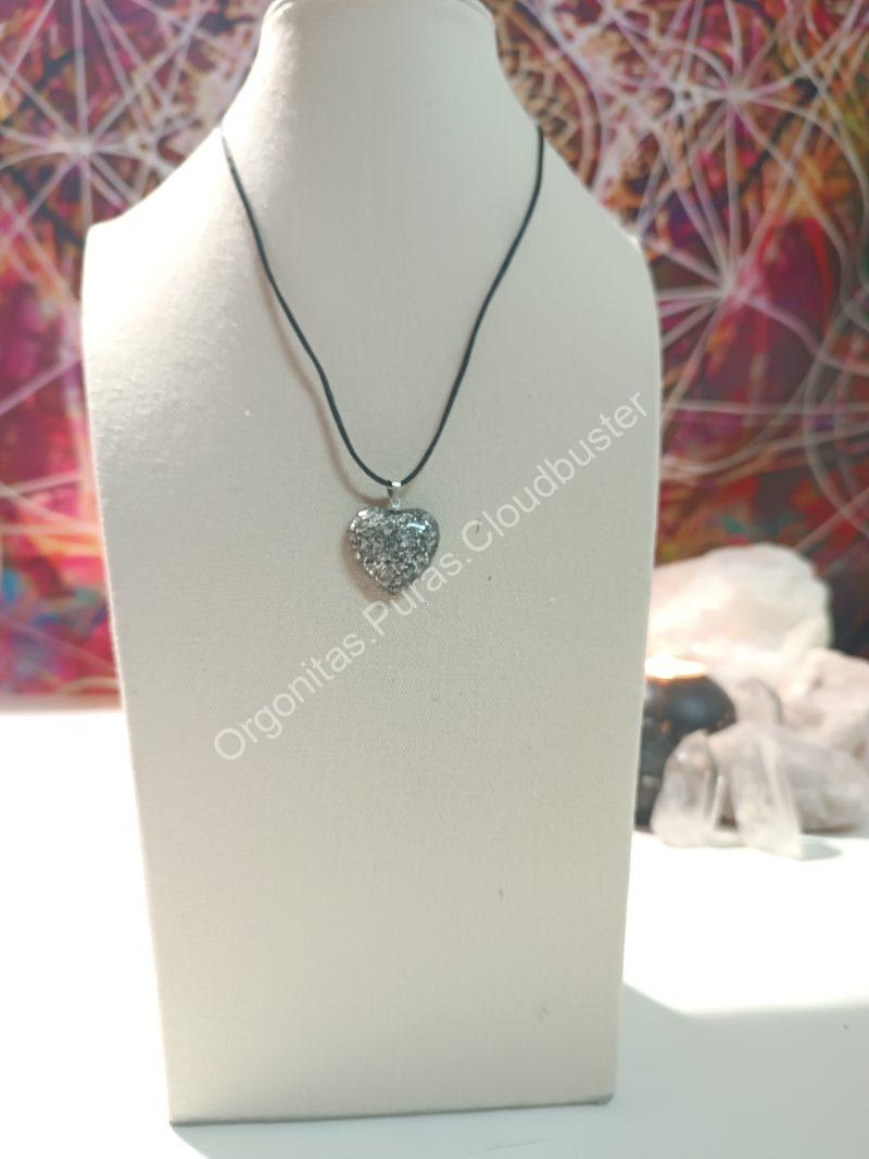 Orgonita Pura / Electronite Colgante Corazón. Grande y Pequeño. - Imagen 6
