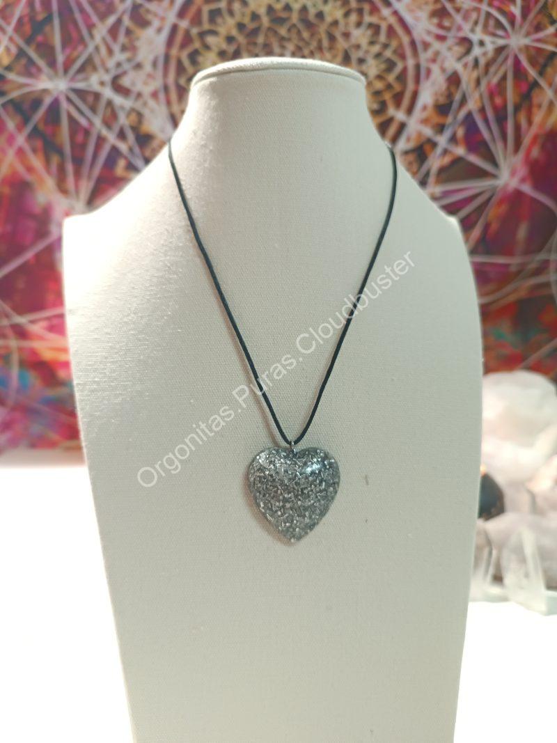 Orgonita Pura / Electronite Colgante Corazón. Grande y Pequeño. - Imagen 4