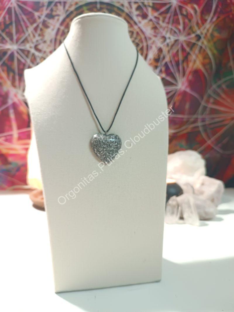 Orgonita Pura / Electronite Colgante Corazón. Grande y Pequeño. - Imagen 3