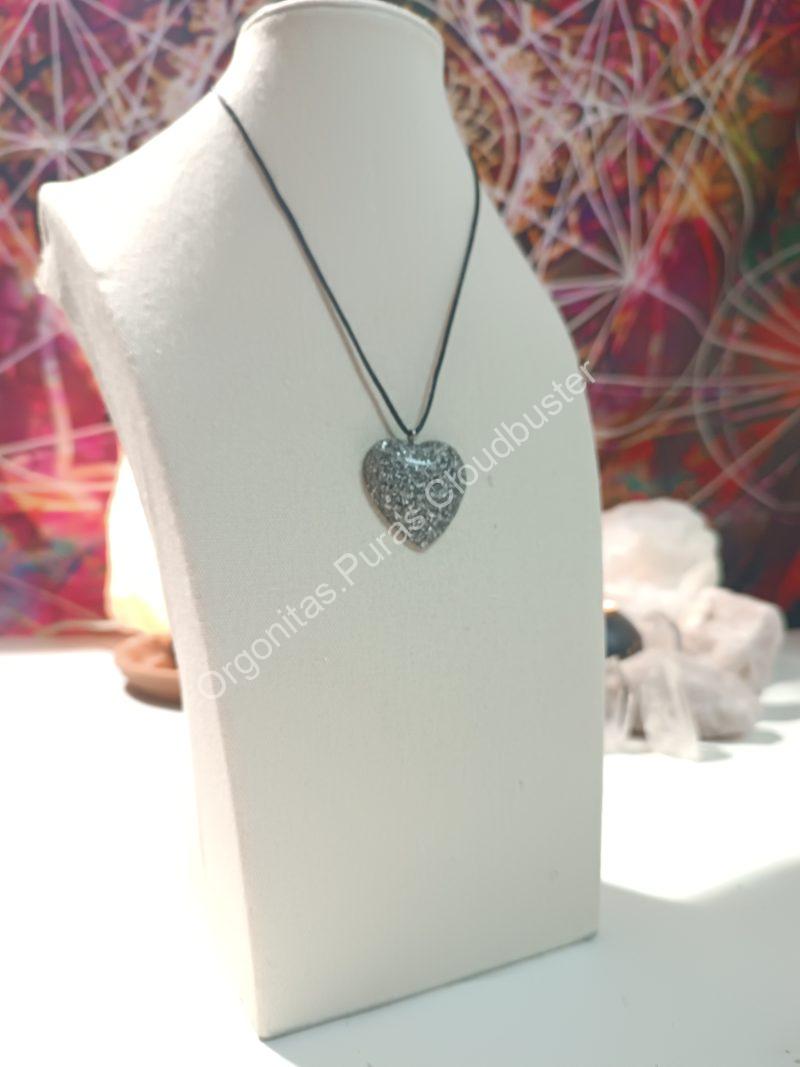 Orgonita Pura / Electronite Colgante Corazón. Grande y Pequeño. - Imagen 5