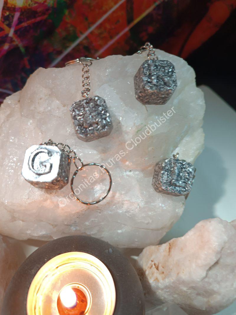 Orgonita Pura / Electronite Llavero con Inicial - Imagen 2