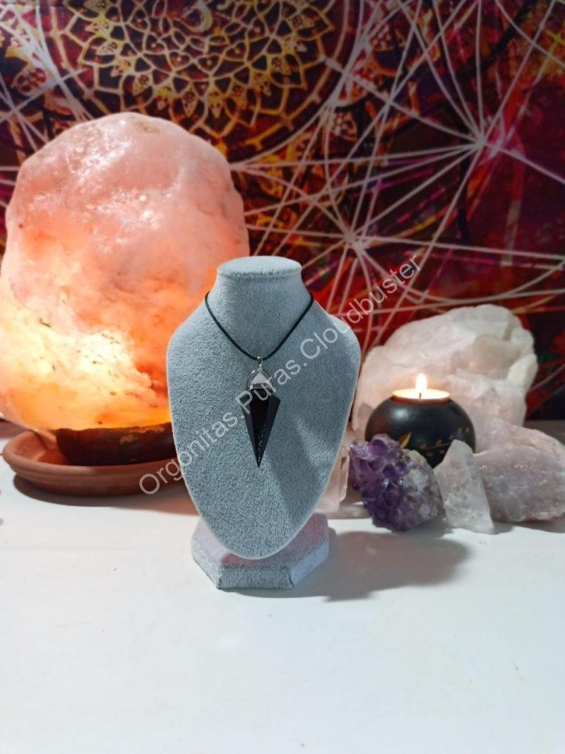 Colgante pirámide de MAGNETITA y punta de cuarzo - Imagen 2