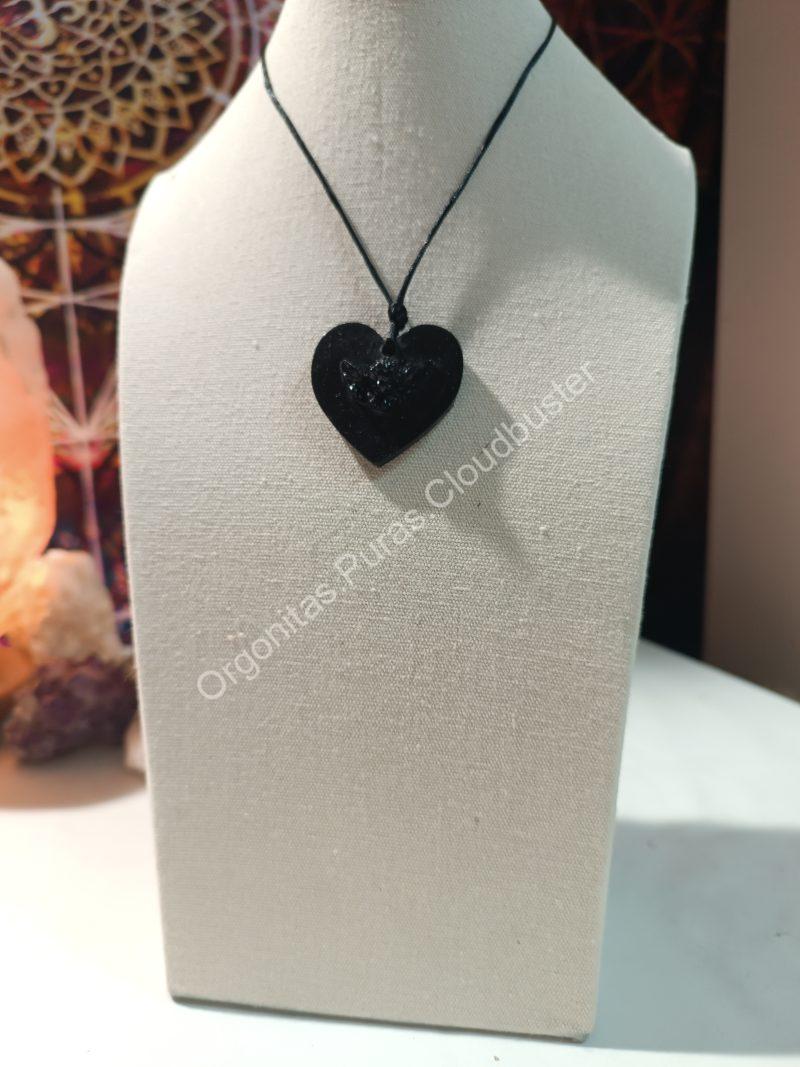 Colgante Corazón Ángel Orgonita Pura MAGNETITA - Imagen 2