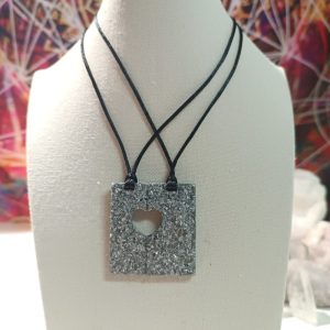 Orgonita Pura / Electronite colgante corazón divisible