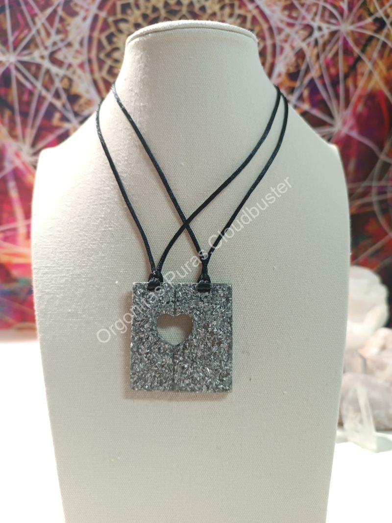 Orgonita Pura / Electronite colgante corazón divisible