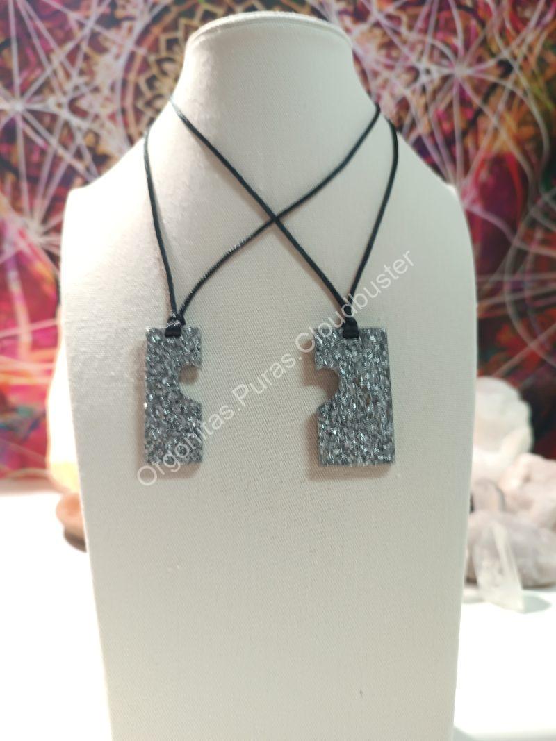 Orgonita Pura / Electronite colgante corazón divisible - Imagen 2