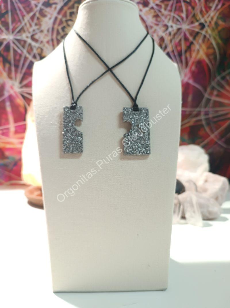 Orgonita Pura / Electronite colgante corazón divisible - Imagen 4