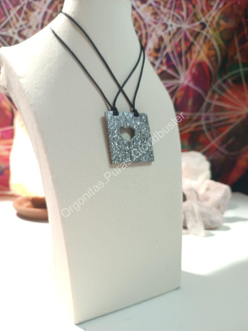 Orgonita Pura / Electronite colgante corazón divisible - Imagen 3