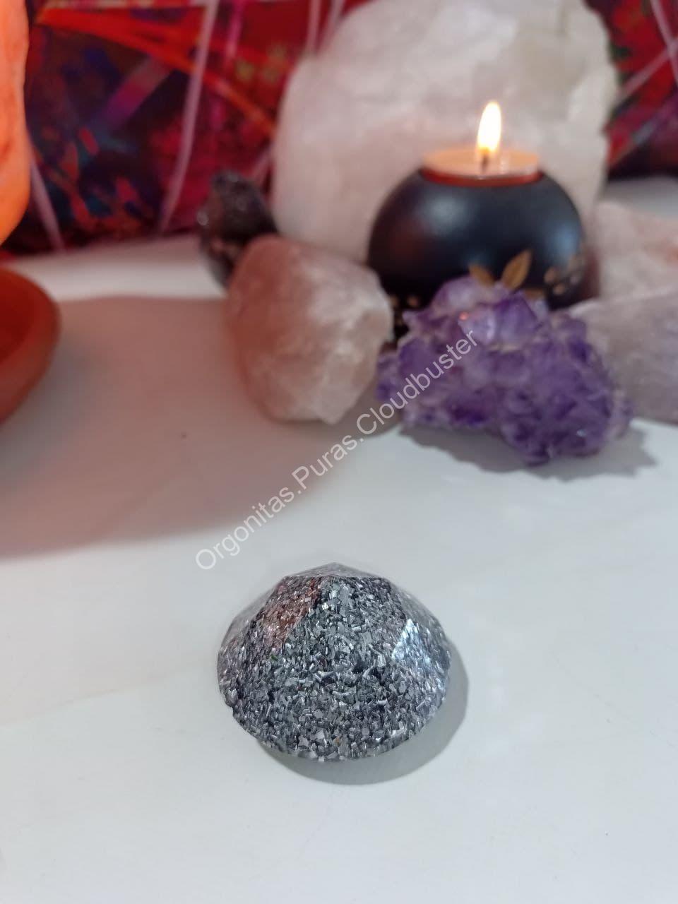 Orgonita Pura / Electronite Pirámide formato diamante Grande - Imagen 2