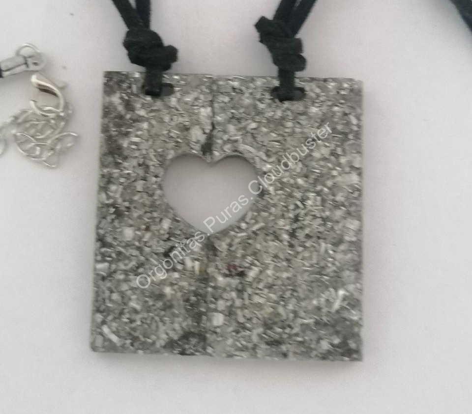 Orgonita Pura / Electronite colgante corazón divisible - Imagen 6