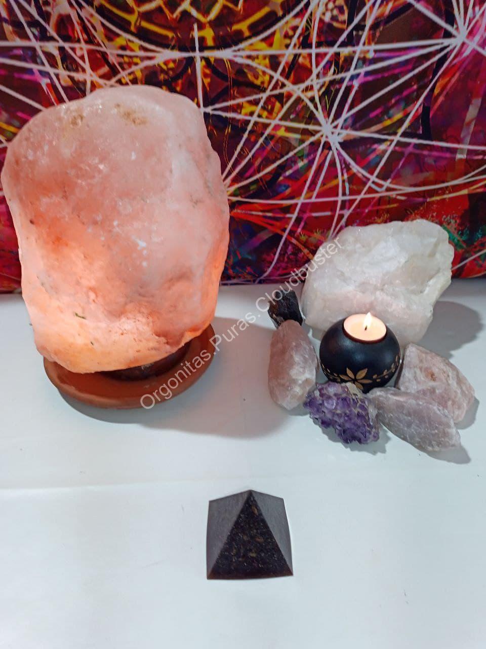 Orgonita Pura VIRUTA DE HIERRO Pirámide mediana 4 lados - Imagen 5