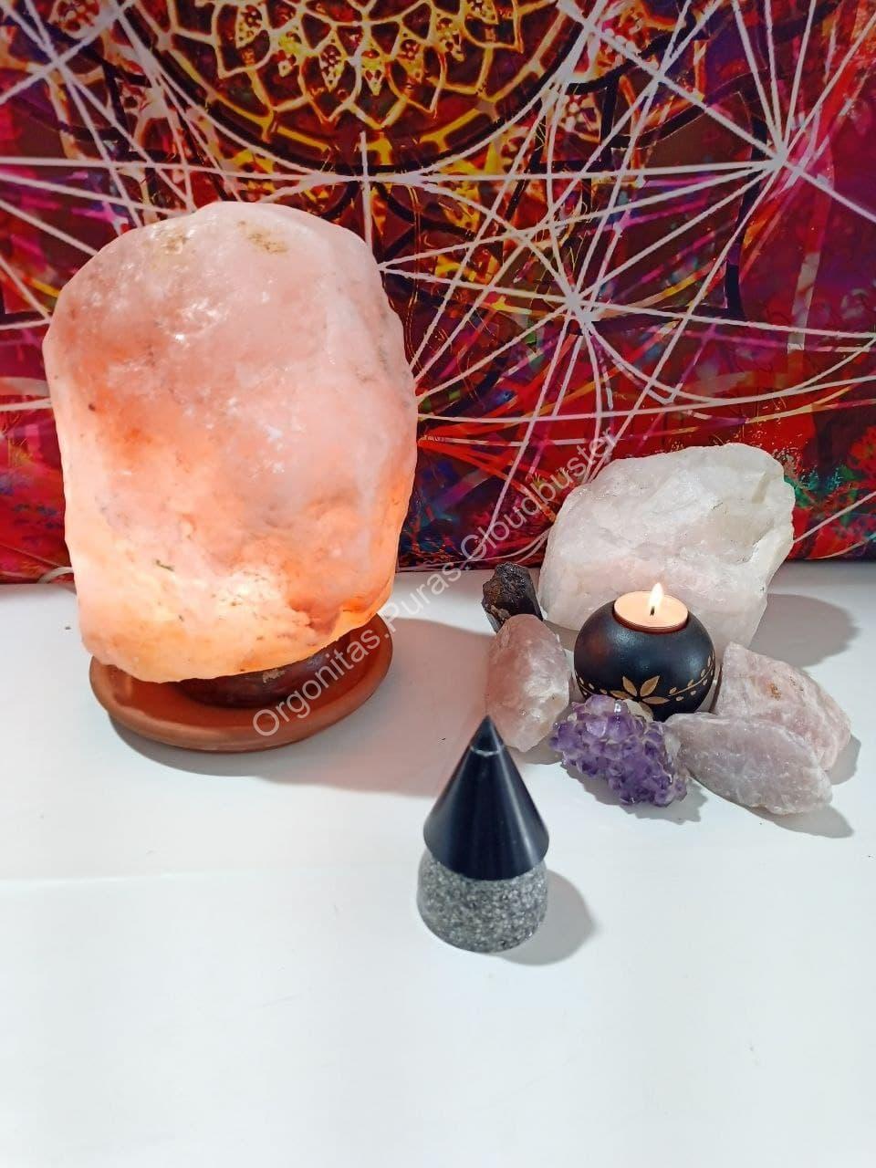 Orgonita Pura VIRUTA ALUMINIO con punta de Magnetita Pirámide Cono pequeña - Imagen 2