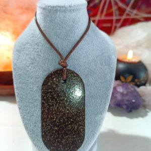 Orgonita Pura VIRUTA PEQUEÑA DE HIERRO colgante Chapa Militar