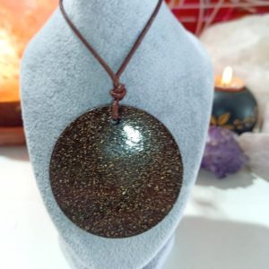 Orgonita Pura VIRUTA PEQUEÑA DE HIERRO colgante Círculo Super Grande
