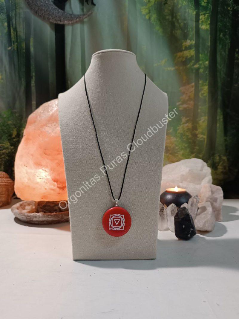 Orgonita Pura / Electronite Colgante o llavero Chakra Raiz formato Semicírculo - Imagen 3