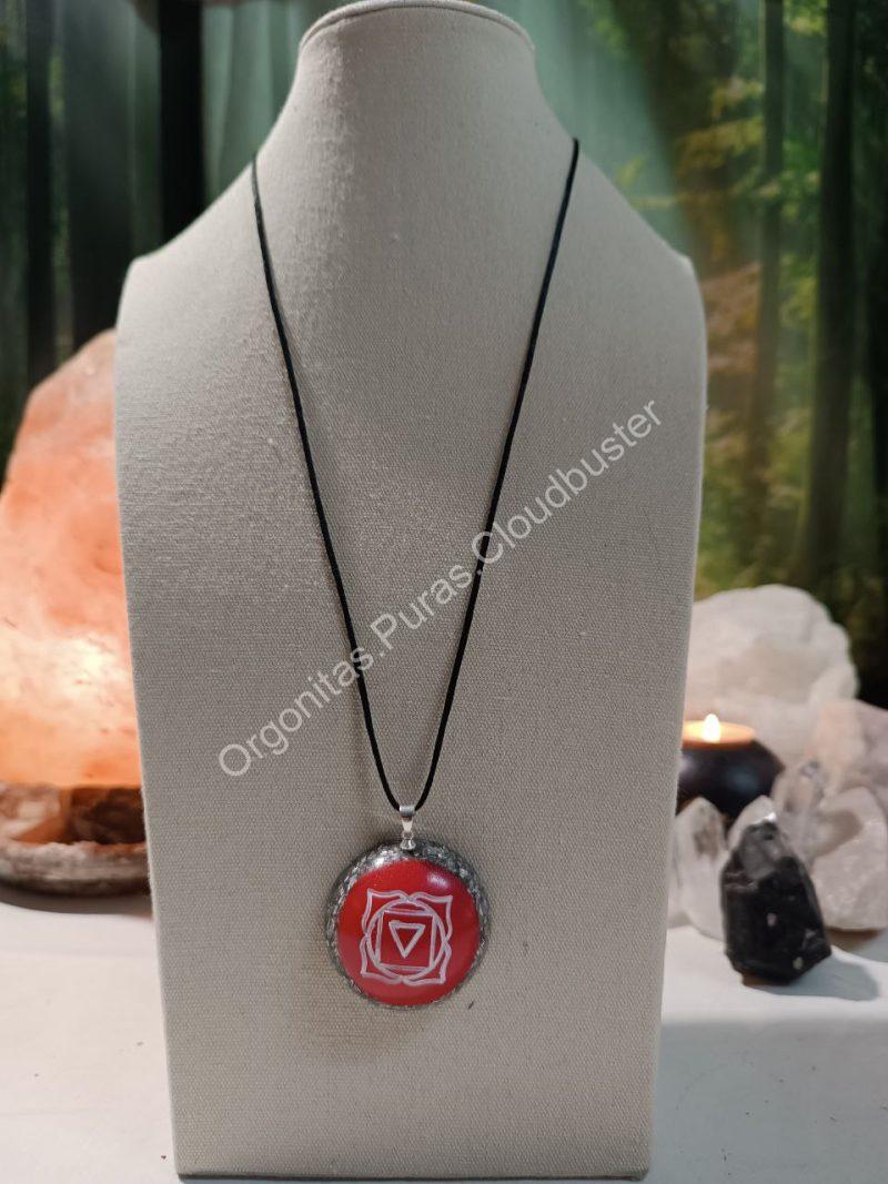 Orgonita Pura / Electronite Colgante o llavero Chakra Raíz formato Semiesfera