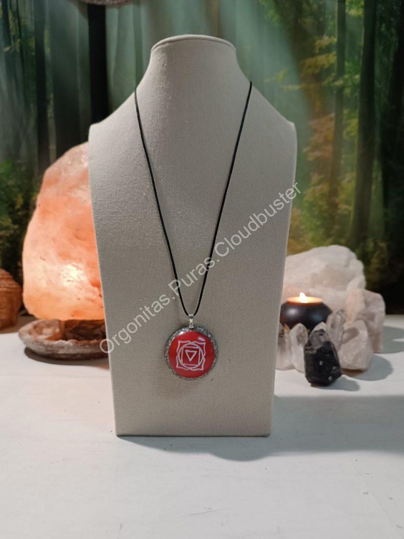 Orgonita Pura / Electronite Colgante o llavero Chakra Raíz formato Semiesfera - Imagen 3