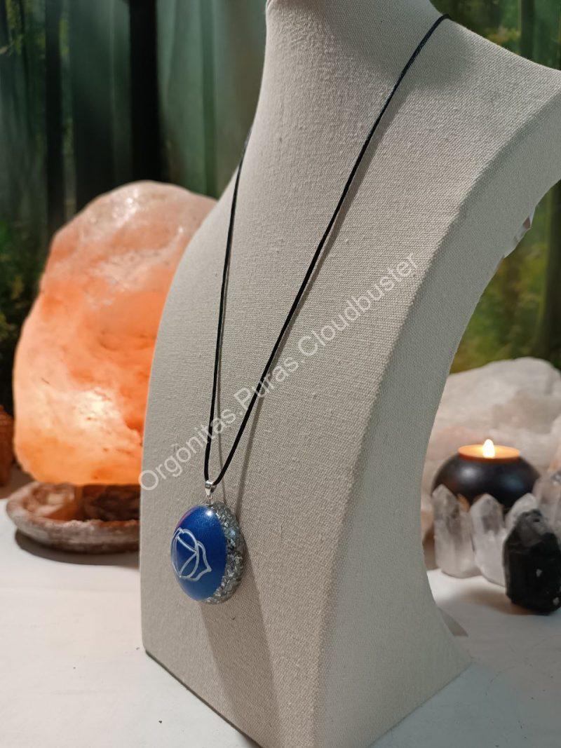 Orgonita Pura / Electronite Colgante o llavero Chakra Tercer Ojo formato Semiesfera - Imagen 3