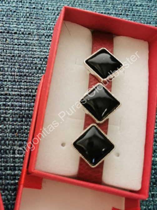 Pulsera de Shungita formato Rombos 2 Colores - Imagen 4