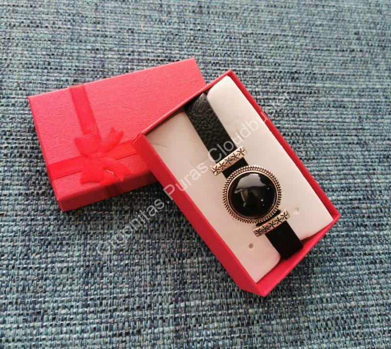 Pulsera de Shungita formato Redonda color Negra.