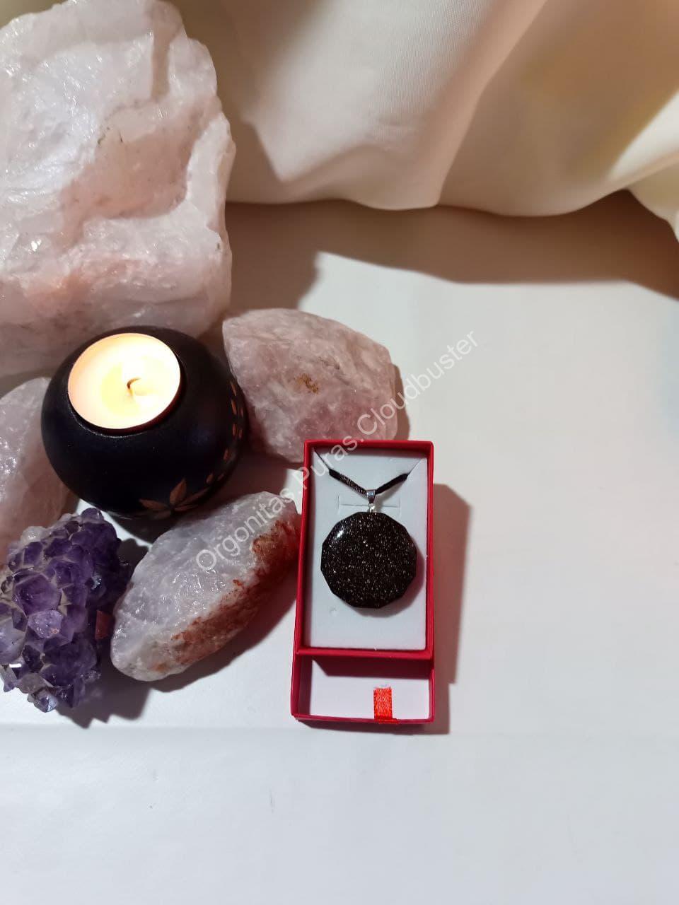 Orgonita Pura VIRUTA PEQUEÑA DE HIERRO colgante Dodecágono - Imagen 4