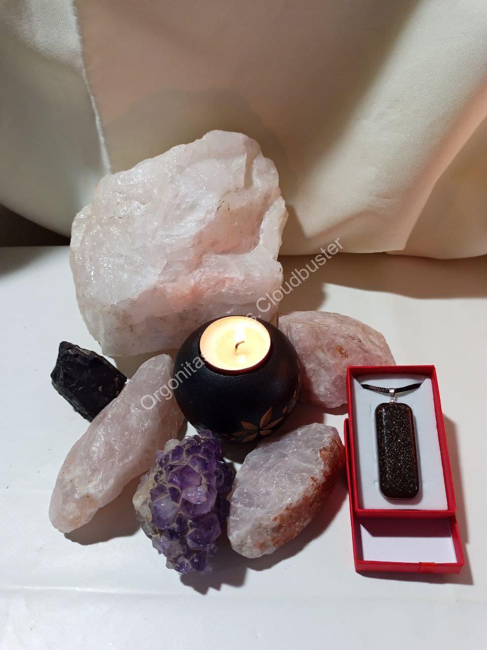 Orgonita Pura VIRUTA PEQUEÑA DE HIERRO colgante Rectángulo Grande - Imagen 4