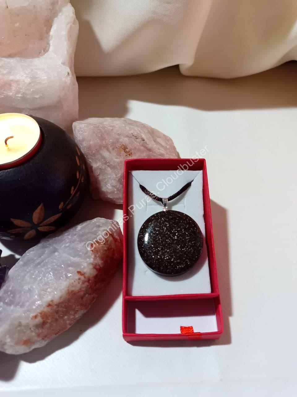 Orgonita Pura VIRUTA PEQUEÑA DE HIERRO colgante Círculo - Imagen 4