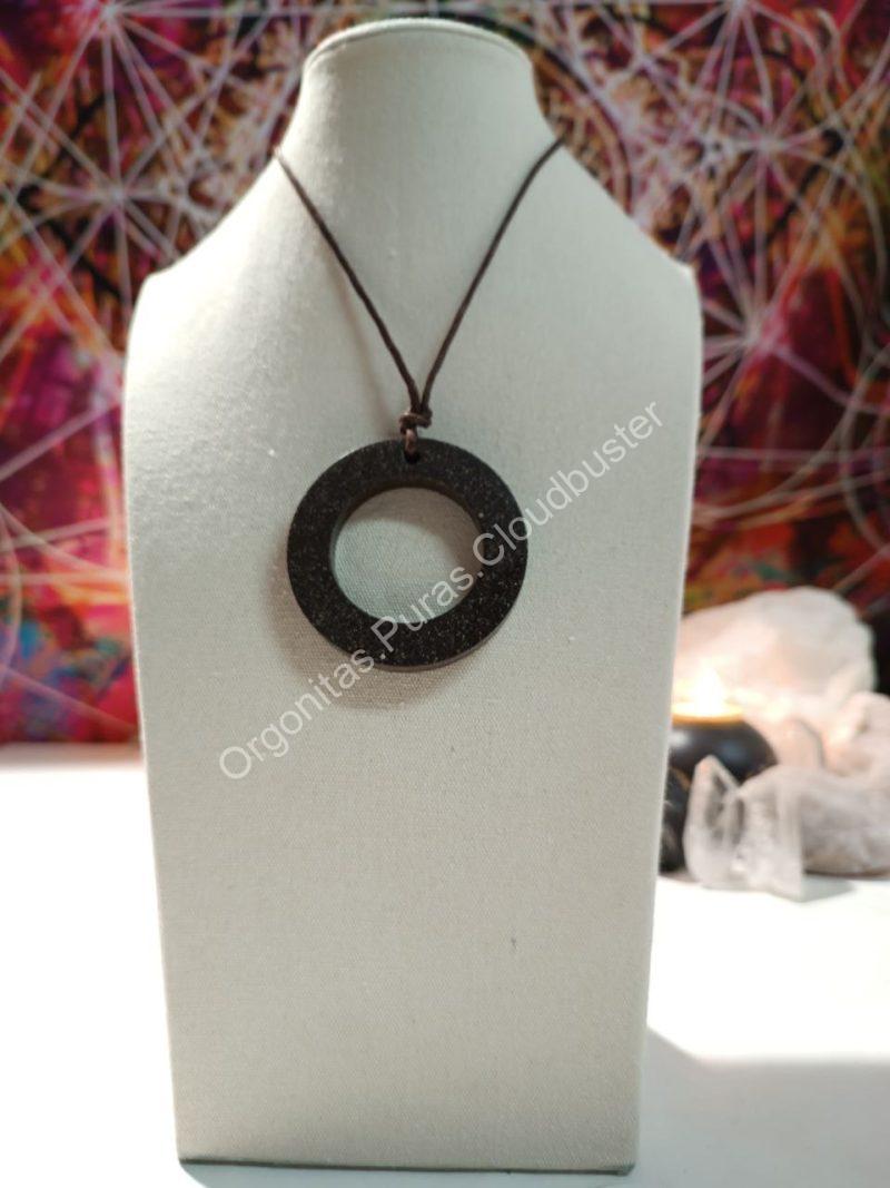 Orgonita Pura VIRUTA PEQUEÑA DE HIERRO colgante Aro Grande - Imagen 2