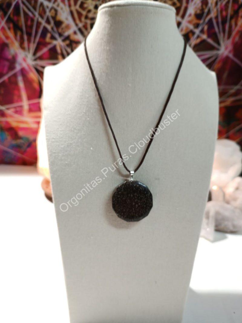 Orgonita Pura VIRUTA PEQUEÑA DE HIERRO colgante Dodecágono