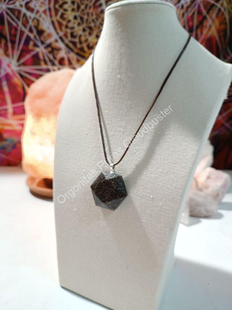 Orgonita Pura VIRUTA PEQUEÑA DE HIERRO colgante Hexágono - Imagen 3