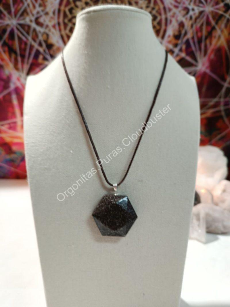 Orgonita Pura VIRUTA PEQUEÑA DE HIERRO colgante Hexágono