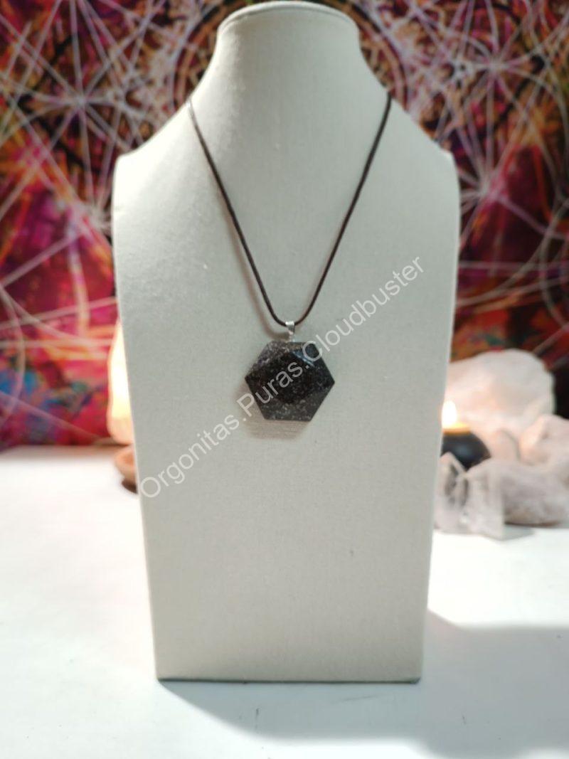 Orgonita Pura VIRUTA PEQUEÑA DE HIERRO colgante Hexágono - Imagen 2