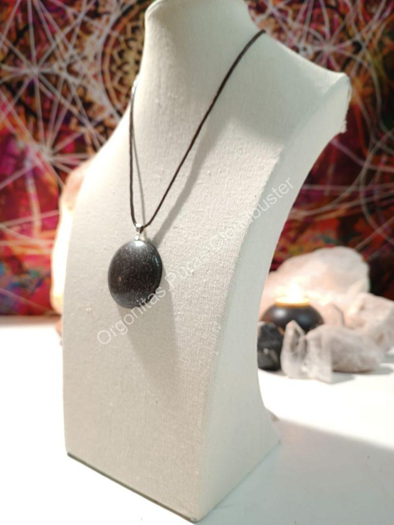 Orgonita Pura VIRUTA PEQUEÑA DE HIERRO colgante Semicírculo Grande - Imagen 3