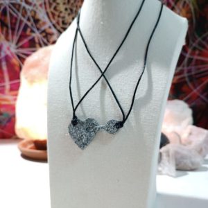 Orgonita Pura / Electronite Colgante corazón y llave