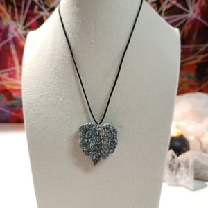 Orgonita Pura / Electronite Colgante Hoja Corazón