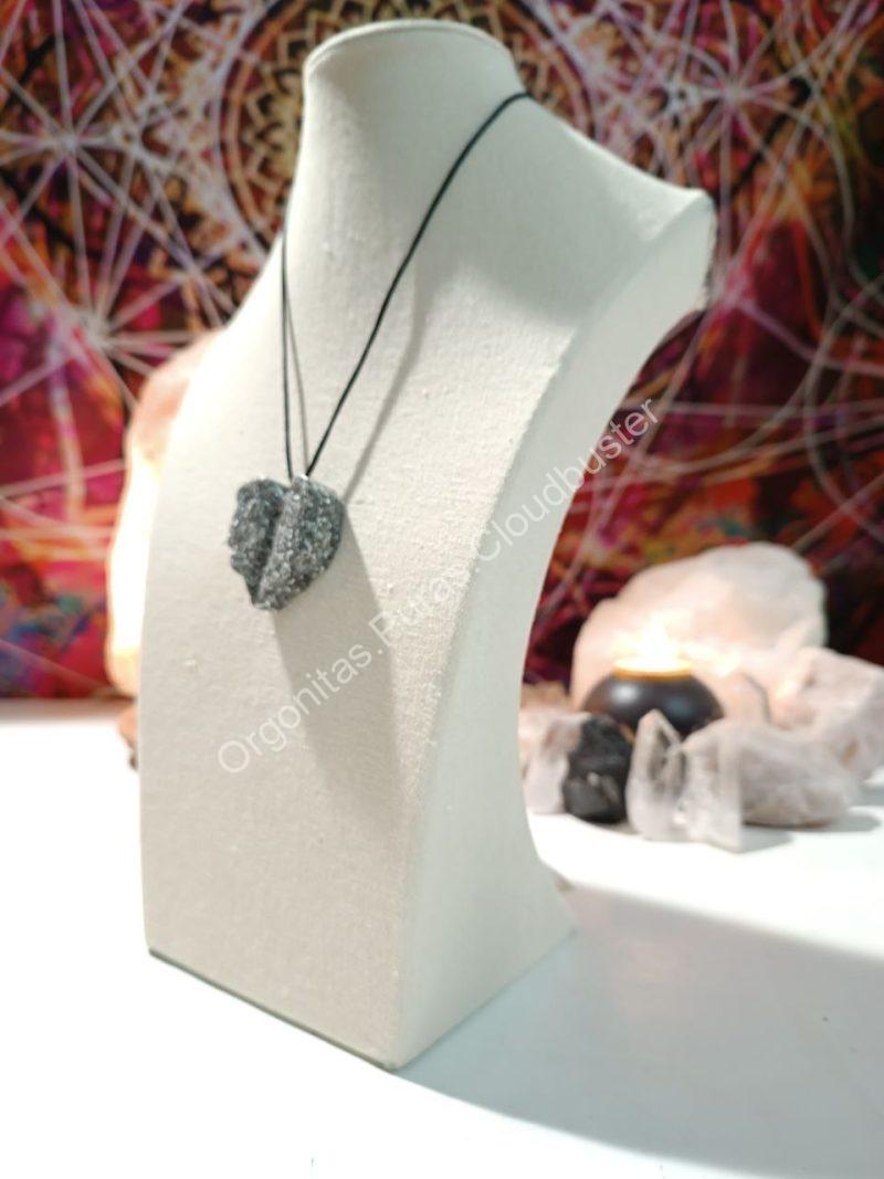 Orgonita Pura / Electronite Colgante Hoja Corazón - Imagen 3
