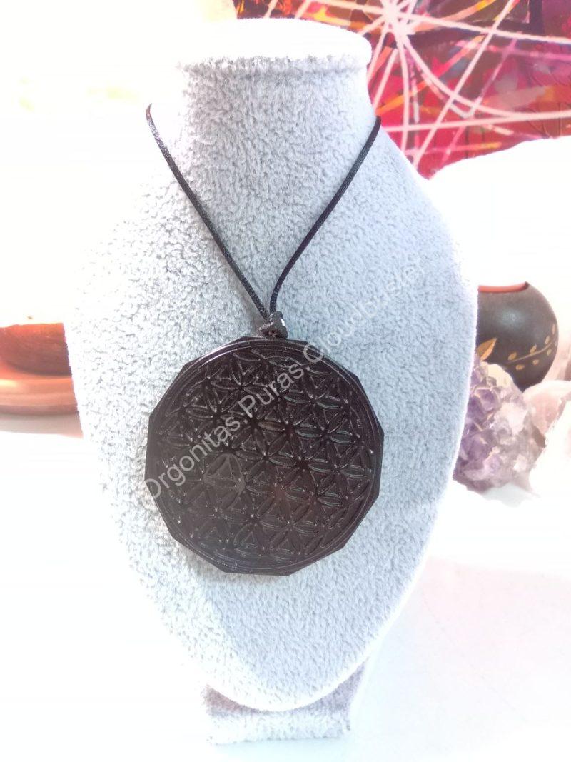 Orgonita Pura Flor de la Vida Magnetita Colgante - Imagen 3