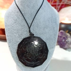 Colgante Orgonita Pura formato Metatrón de Magnetita