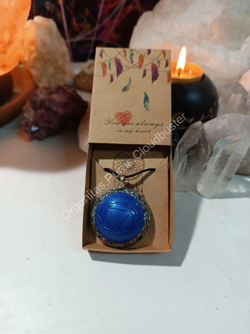 Orgonita Pura / Electronite Colgante o llavero Chakra Tercer Ojo formato Semiesfera - Imagen 6