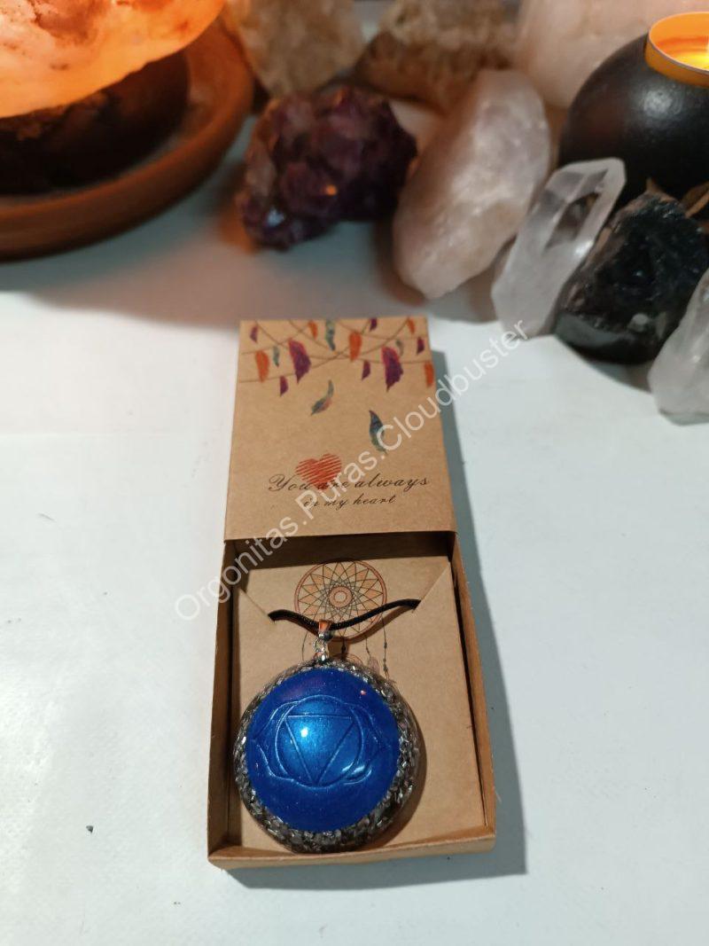 Orgonita Pura / Electronite Colgante o llavero Chakra Tercer Ojo formato Semiesfera - Imagen 5